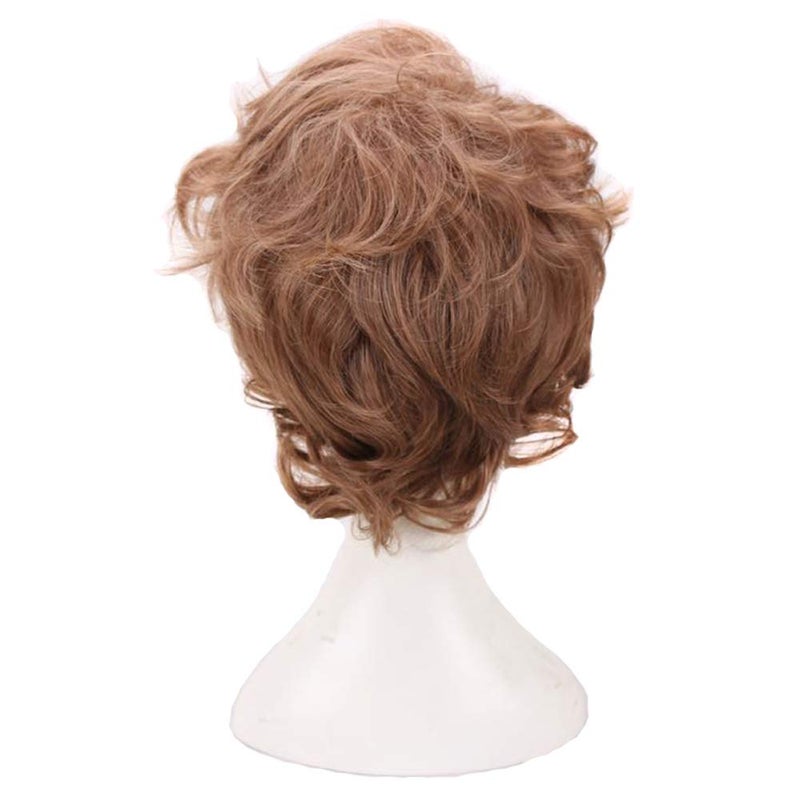 BoMing Man's Short Curly Brown Cosplay Wigs for Halloween Costume - Image 4
